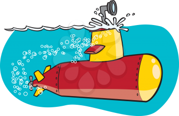 Royalty Free Clipart Image of a Submarine