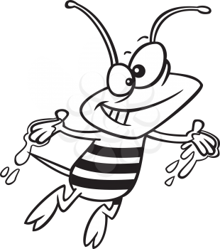 Royalty Free Clipart Image of a Honeybee