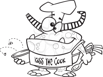 Royalty Free Clipart Image of a Monster Chef