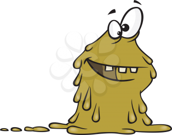 Royalty Free Clipart Image of a Slime Monster