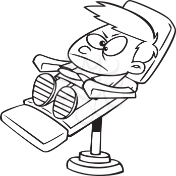 Royalty Free Clipart Image of a Kid Having a Tantrum