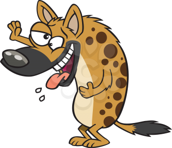 Royalty Free Clipart Image of a Laughing Hyena