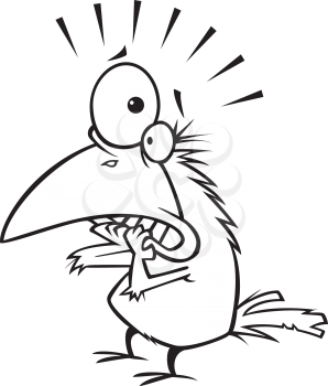 Royalty Free Clipart Image of a Scared Crow