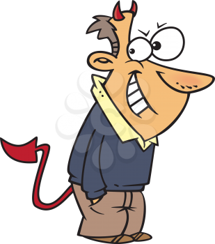 Royalty Free Clipart Image of a Devil Man