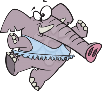 Royalty Free Clipart Image of a Dancing Elephant