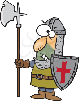 Royalty Free Clipart Image of a Castle Guard