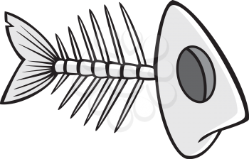 Royalty Free Clipart Image of a Fish Bone
