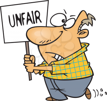 Royalty Free Clipart Image of a Man Protesting