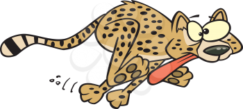 Royalty Free Clipart Image of a Cat Running