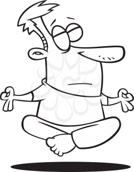 Royalty Free Clipart Image of a Meditator