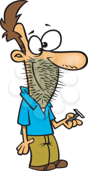 Royalty Free Clipart Image of a Scruffy Man