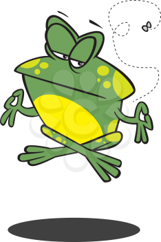 Royalty Free Clipart Image of a Meditating Frog