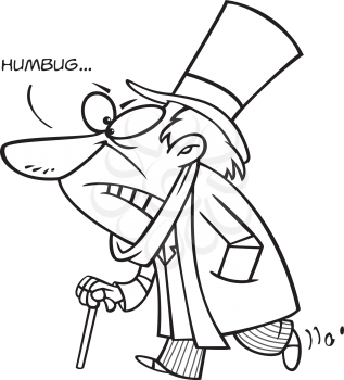 Royalty Free Clipart Image of Scrooge
