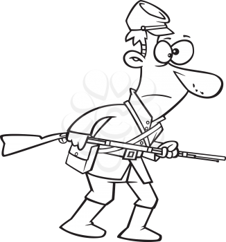 Royalty Free Clipart Image of a Confederate Soldier