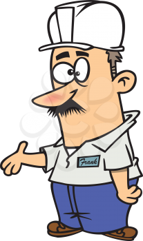 Royalty Free Clipart Image of a Man Supervising