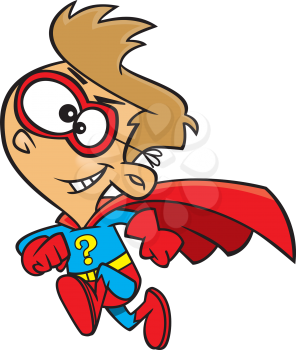 Royalty Free Clipart Image of Question Boy