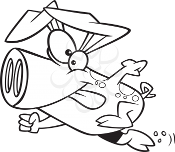 Royalty Free Clipart Image of a Pig