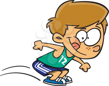 Royalty Free Clipart Image of a Long Jumper