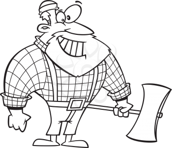 Royalty Free Clipart Image of a Lumberjack