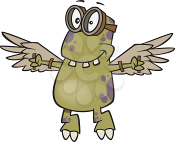 Royalty Free Clipart Image of a Flying Monster