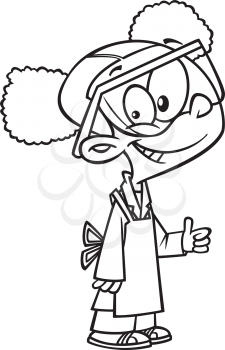 Royalty Free Clipart Image of a Science Student
