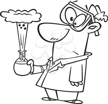 Royalty Free Clipart Image of a Science Mistake