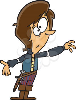 Royalty Free Clipart Image of a Young Man in Period Clothes