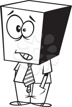 Royalty Free Clipart Image of a Blockhead