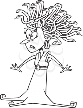 Royalty Free Clipart Image of Medusa
