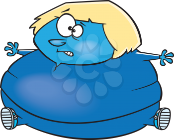 Royalty Free Clipart Image of a Blue Person
