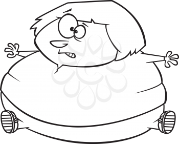 Royalty Free Clipart Image of a Fat Person