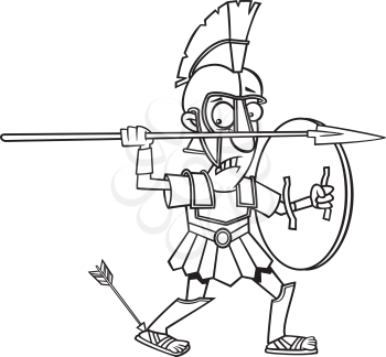 Royalty Free Clipart Image of Achilles