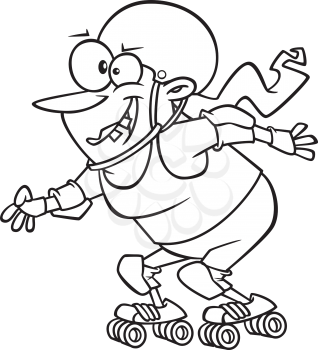 Royalty Free Clipart Image of a Roller Derby Player