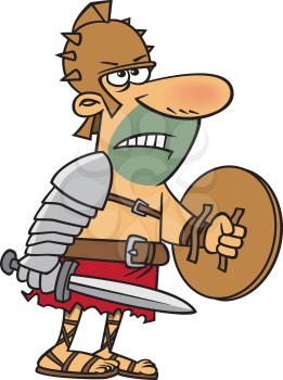 Royalty Free Clipart Image of a Gladiator