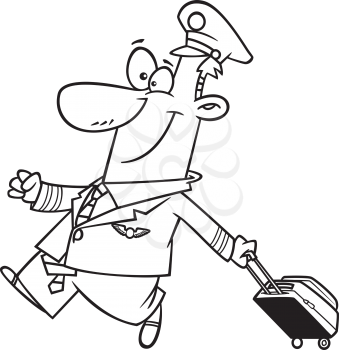 Royalty Free Clipart Image of an Airline Pilot