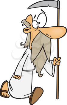 Royalty Free Clipart Image of Father Time