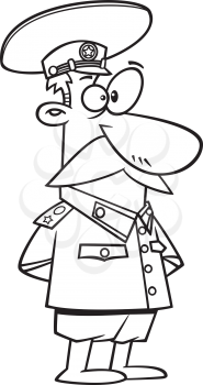 Royalty Free Clipart Image of a Man in Uniform