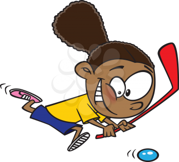 Royalty Free Clipart Image of a Floor Hockey Player