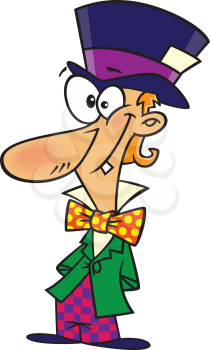 Royalty Free Clipart Image of the Mad Hatter