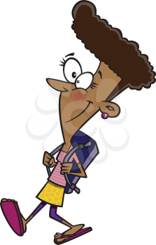 Royalty Free Clipart Image of a Teenage Girl