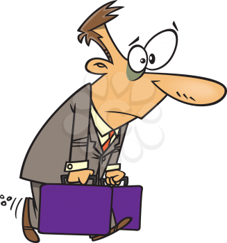 Royalty Free Clipart Image of a Man Carrying Luggage