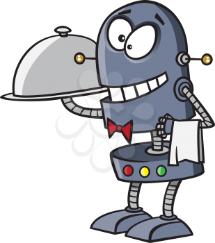 Royalty Free Clipart Image of a Robot Server