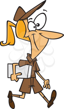 Royalty Free Clipart Image of a Courier