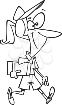 Royalty Free Clipart Image of a Courier