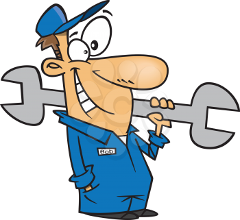 Royalty Free Clipart Image of an Auto Mechanic