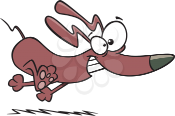 Royalty Free Clipart Image of a Frisky Dog