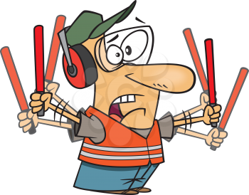 Royalty Free Clipart Image of a Runway Controller