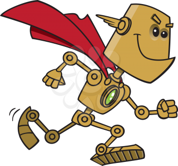 Royalty Free Clipart Image of a Super Robot
