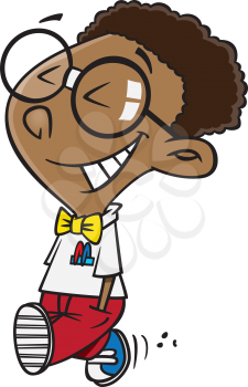 Royalty Free Clipart Image of a Young Genius