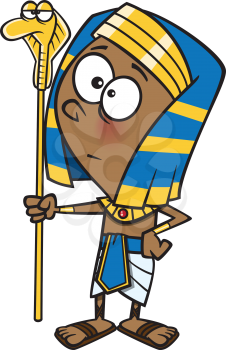 Royalty Free Clipart Image of a Young Pharaoh